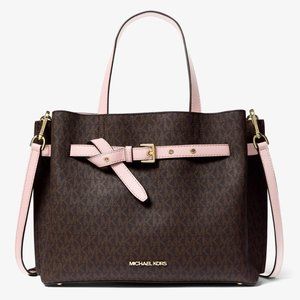 Michael Kors Emilia Large Satchel Powder Blush